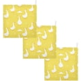 thumbnail image 6 of 3 PCS Cute Geese Baby Muslin Washcloths, Soft Absorbent Face Towel Burp Cloths Cotton Bath Wipes Infant Wash Cloth for Newborn Boys Girls, 6 of 6