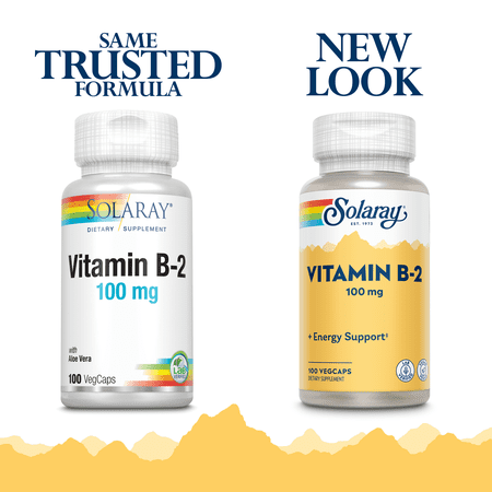 ソラレー ビタミンB2 100mg カプセル 100粒 Solaray Vitamin B2 VegCap