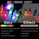 thumbnail image 5 of Cadena de luces LAMPHOME, 100 LED, multicolor, 6,5 m, para interiores y exteriores, 5 of 9