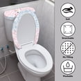 thumbnail image 4 of HELLHERO Rabbit Easter Egg Fashion for Hotel Home, Adjustable Polyester Toilet Top Cover Set, Elastic Bottom, Stretch, 2 Piece, 4 of 8