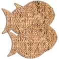 thumbnail image 3 of Woven Placemats | Fish Placemats for Dining Table | 12"x17" Water Hyacinth Nautical Placemats Set of 4 | Large Wicker Placemats for Beach Table | Rattan Placemats | Beach Theme Placemats, 3 of 6
