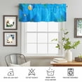 thumbnail image 6 of Kitchen Valances for Window, Summer Pool Water Palm Leaves Light Filtering Rod Pocket Valance Curtain, Beach Balls Starfish &nbsp;Short Curtains Window Topper for Bedroom Bathroom Living Room 42x18in, 6 of 9