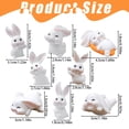 thumbnail image 3 of Cute Bunny Figurines Set, Mini Resin Rabbit Miniatures for DIY Terrarium, Fairy Garden, Dollhouse, Desk Decor, Plant Pot Decorations and Crafts, 3 of 4