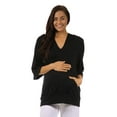 thumbnail image 2 of Women's 3/4 Sleeve Slip-on Maternity Hoodie Top, 2 of 7