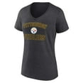 thumbnail image 2 of Women's Charcoal Pittsburgh Steelers Victory Arch Team V-Neck T-Shirt, 2 of 3