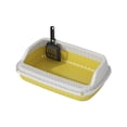 thumbnail image 2 of Semi Enclosed High Bar Litter Box With Splashs Proof Designs Provides Ample Space For Cats Includes Shovel For Kittens, 2 of 6