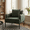 Green, variant on BSHTI 32.48" Modern Accent Chair with Curved Armrest, Upholstered Living Room Chair with Pillow, Solid Wood Frame & Metal Base, Non-Slip, Easy Assembly, Dark Grey