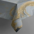 thumbnail image 4 of Gray Gold Marble Pattern Rectangle Tablecloth 60"x120",Waterproof Polyester Rectangle Table Cloth, Wipeable Spillproof Polyester Tablecloth for Dining, Camping, Indoor and Outdoor, 4 of 6
