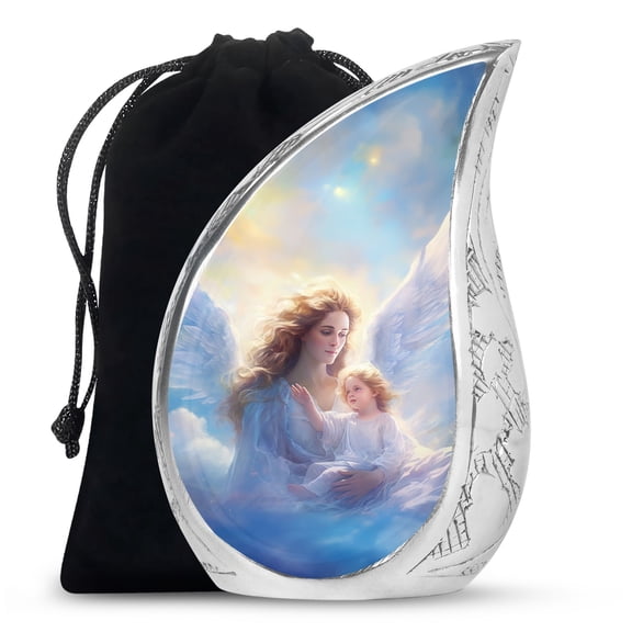 Mother's Love Teardrop Urn, Cremation Urns for Human Ashes, Urn for Ashes Adult Male, Burial Urns for Adult Human Ashes, Urn for Ashes for Women, Large Urns for Human Ashes Adult Female 10 Inches