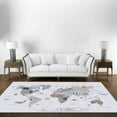 thumbnail image 3 of Pattern Rug, Children Rug, Front Door Rugs, Educational Map Rugs, Nursery Rugs, World Map With Animals Rug, Luxury Rugs, Thin Rug, Kids Rug, 2.6'x5' - 80x150 cm, 3 of 8