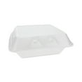 thumbnail image 2 of Pactiv Evergreen SmartLock Vented Foam Hinged Lid Container, 3-Compartment, 9 x 9.25 x 3.25, White, 150/Carton -PCTYHLWV9030000, 2 of 4