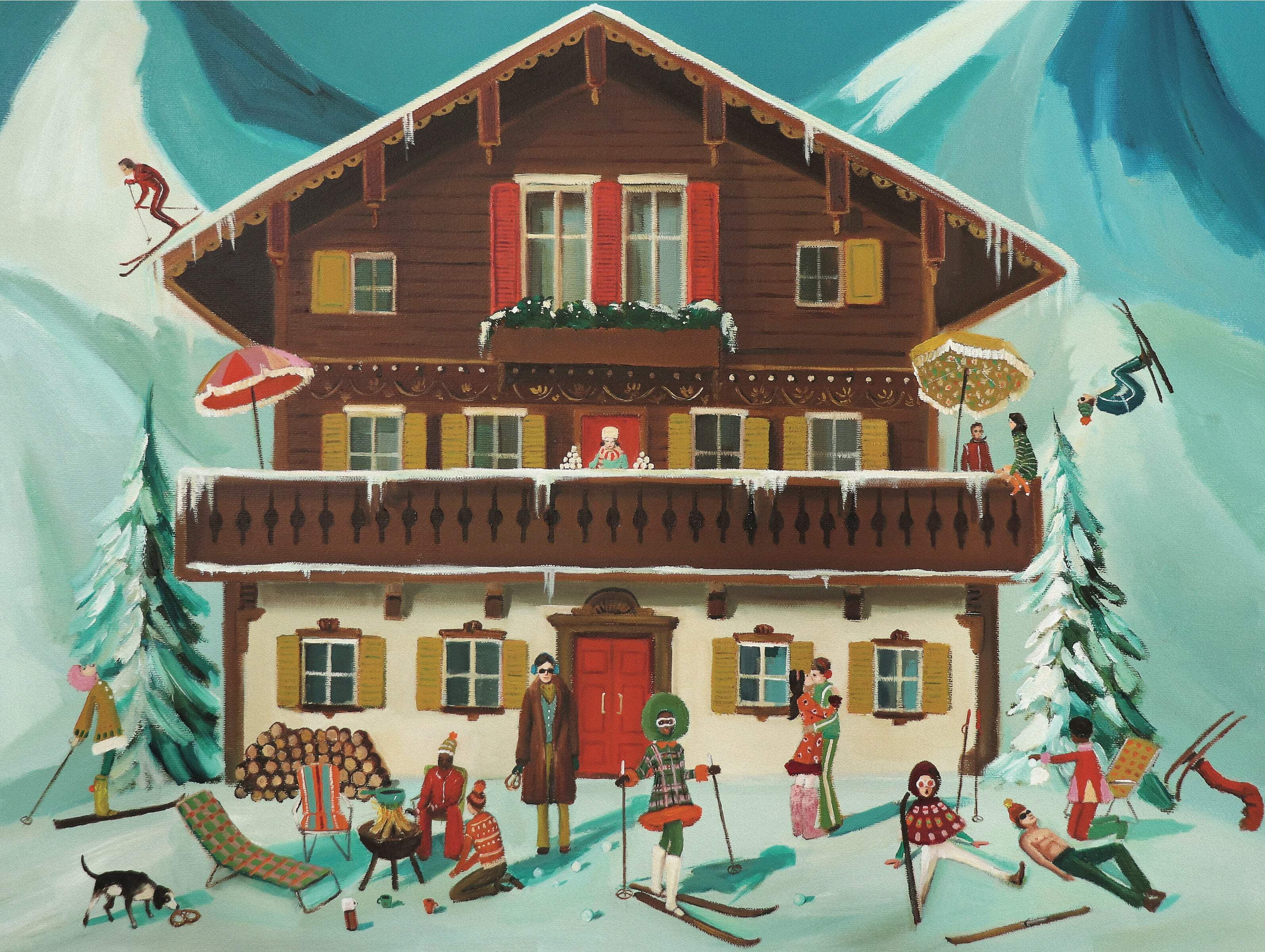 New York Puzzle Company Mountain Moguls 1000 Piece Jigsaw Puzzle