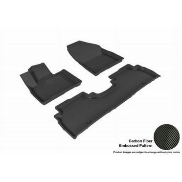 3D MAXpider 2016-2020 Fits Kia Sorento 1st Row 2nd Row 5 Seat Kagu Carbon Fiber Embossed Pattern Black Floor Mat L1KA03601509