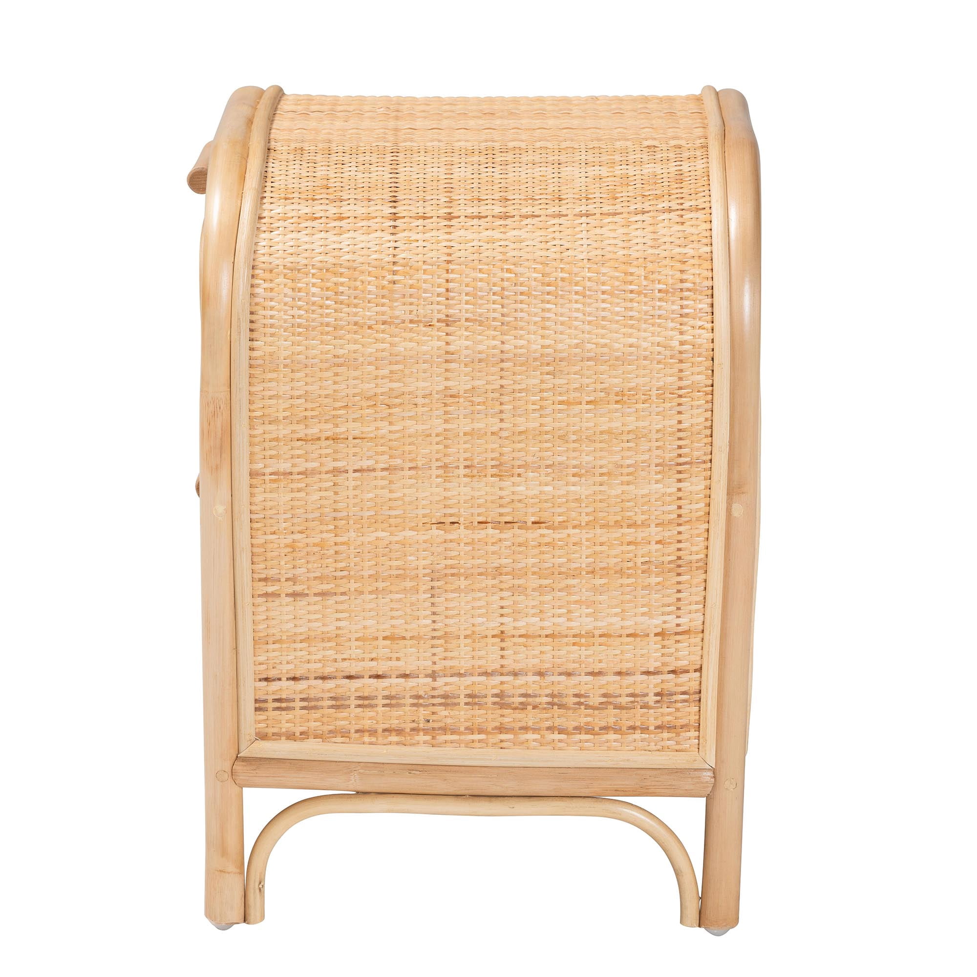bali & pari Adrika Boho Nightstand, 2-Drawer, Natural