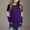 Purple, variant on Bnwani Long Sleeve Toddler Shirt Crew Neck Loose Fashion Cute Tops 3-4t
