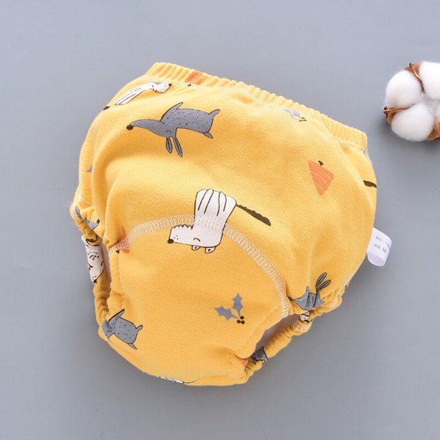 Pantalones de entrenamiento para bebés de algodón reutilizables impermeables de 6 capas, ropa interior corta infantil, pañales de tela para bebés, bragas para niños Tan Jianjun unisex