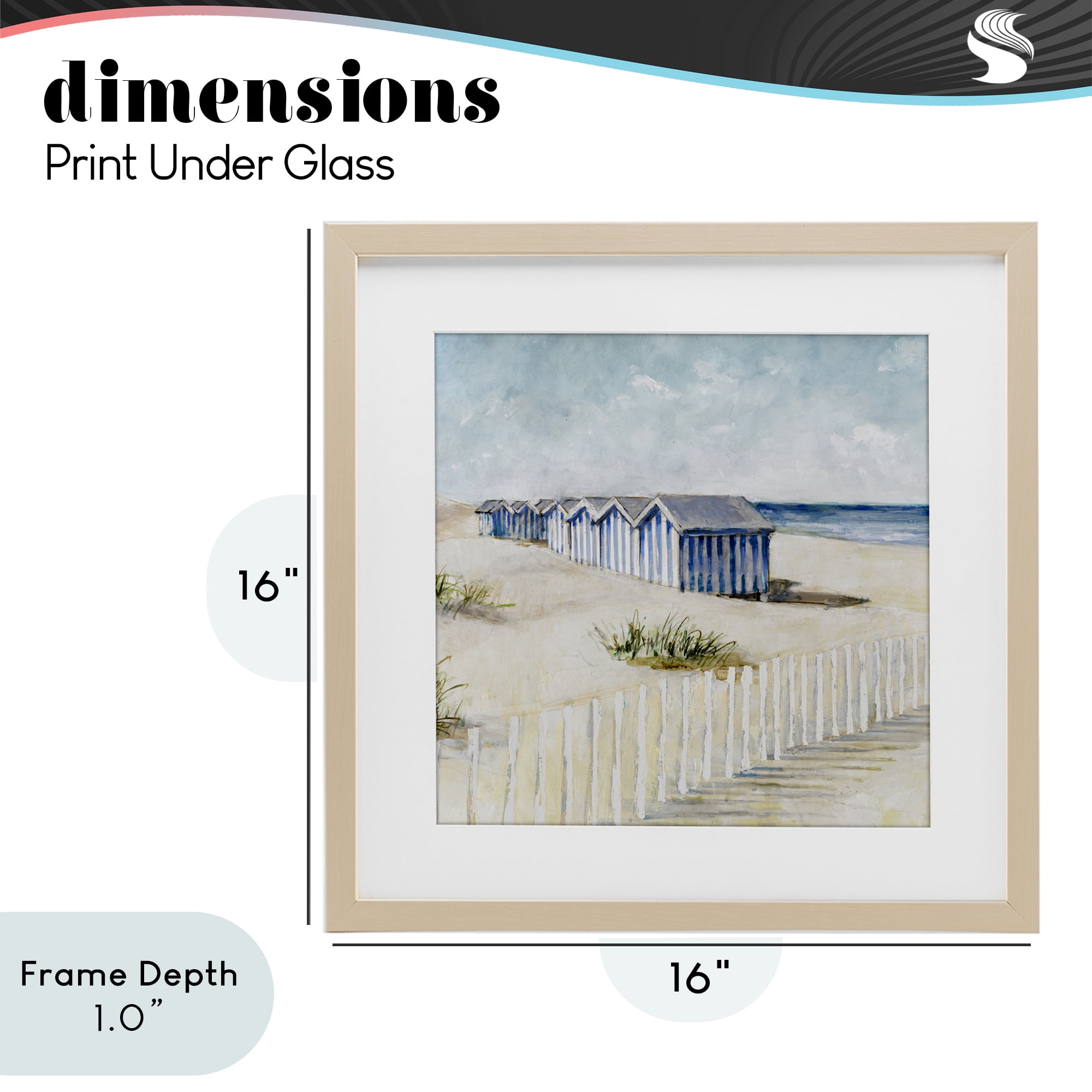 Stupell Industries Vintage Coastline Nautical Shacks Birch Framed Print Under Glass, design by Lorenzo Collective