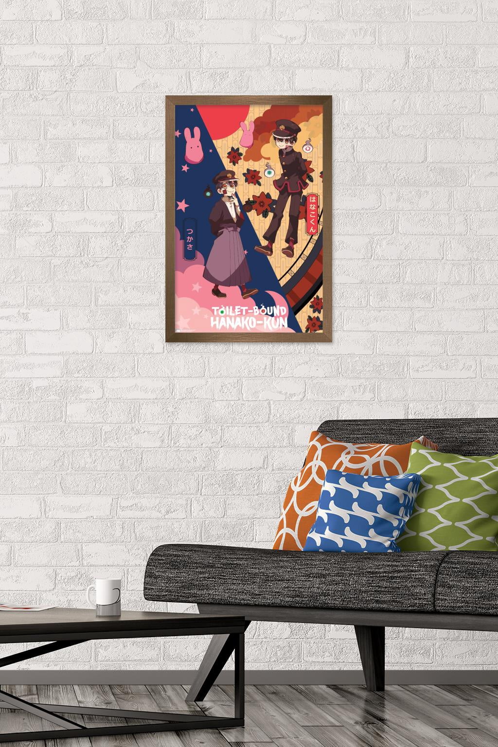 Toilet-Bound Hanako-kun (2020) - Hanako & Tsukasa Wall Poster, 14.725" x 22.375" Framed