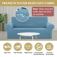 thumbnail image 4 of Sanmadrola Couch Cover Water Resistant Stretch Sofa Slipcover Jacquard Furniture Protector for Kids Pets Dog Cat, Dust Blue, Chair, 4 of 9