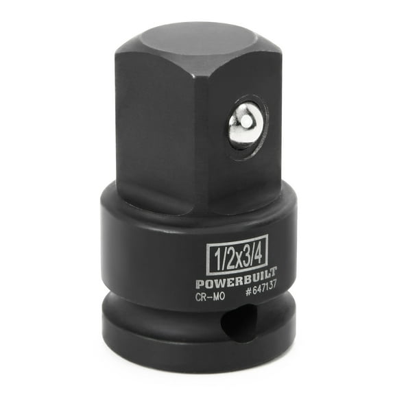 Powerbuilt 1/2 in. Drive (F) x 3/4 in. Drive (M) Impact Socket Adapter - 647137