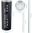 thumbnail image 6 of 21st Birthday Gifts For Her 21st Birthday Decorations For Her 20 OZ Black Skinny Wine Tumbler Turn 21 Travel Cup With Lid Straw Happy 21 Year Old Bday Presents For 2001 Born Women Girls Female, 6 of 6