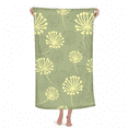 thumbnail image 1 of Green Yellow Dandelion Decorative Pattern Hand Towel Bath Facecloth Soft Cotton Washcloth, 1 of 4