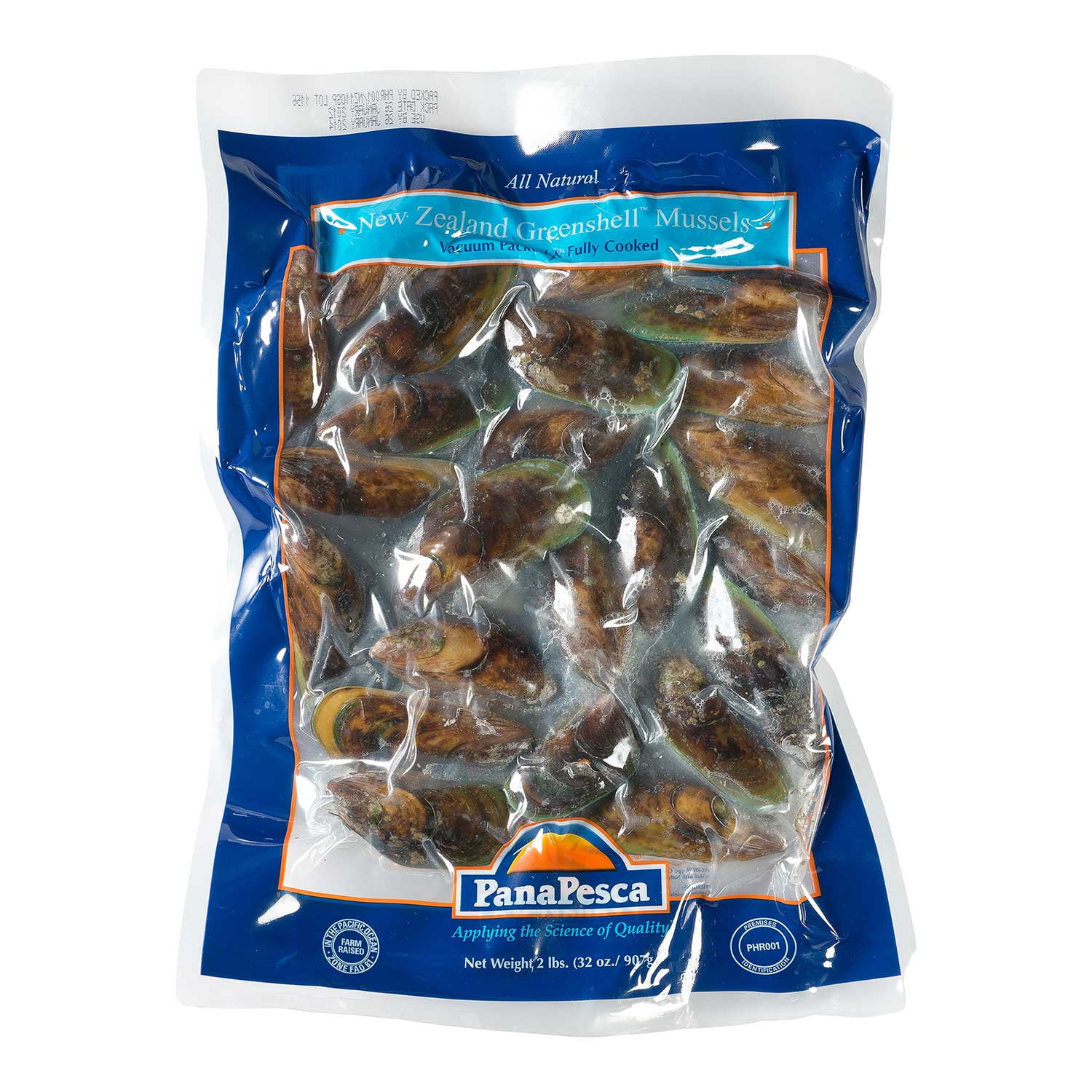 Pana Pesca New Zealand Green Shell Whole Mussel - Lip Shape, 2 Pound - 5 per case.