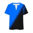 thumbnail image 4 of Plus Size Mujeres Blusas Cuello en V Casual Suelto Verano Blusa de Manga Corta para el Uso Diario Y Casual, 4 of 5