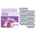 thumbnail image 1 of YBQF Womens Razor Blade Refills, 8 Count, Purple, Lubrastrip to Help Avoid Skin Irritation, 1 of 5