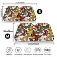 thumbnail image 3 of Kdxio Retro Floral Butterfly Print Windshield Sun Shade,UV Rays and Sun Heat Protection,Sunshade for Car Windshield,Car Shade Front Windshield - Small, 3 of 6