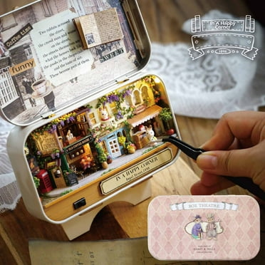 Nrmrqz DIY Doll House Mini Doll House Kit Box Children Decoration Gift Home 10ML