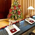 thumbnail image 3 of LNGOOR 5 Pcs 25cm Gold Wreath Bows for Christmas Outdoor Decorations Striped Ribbons for Crafts, 3 of 6