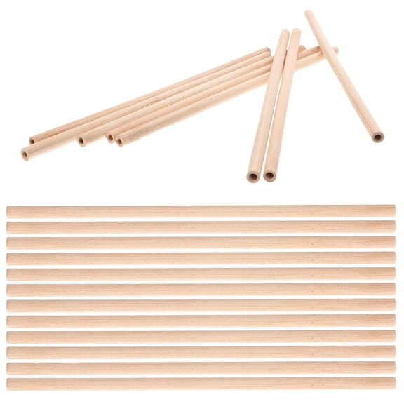 Pretyzoom 50Pcs Outdoor Bamboo Bee Tubes Portable Straws for Pollination Activities in Courtyard