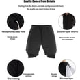 thumbnail image 4 of Bañador para hombre, pantalones cortos de playa de secado rápido con forro de compresión y bolsillo, pantalones cortos de fitness para ocio, 4 of 6