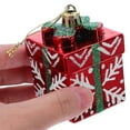 thumbnail image 5 of SEWCHICS 4-Pack Red Glitter Box Ornaments Plastic Xmas Tree Decorations for Holiday Hanging, 5 of 8
