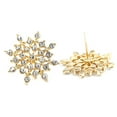 thumbnail image 6 of Soumake 1 Pair Women Fashion Elegant Snowflake Rhinestone Earrings Ear Studs Jewelry Gift For Daily Wear Fashion, 6 of 8