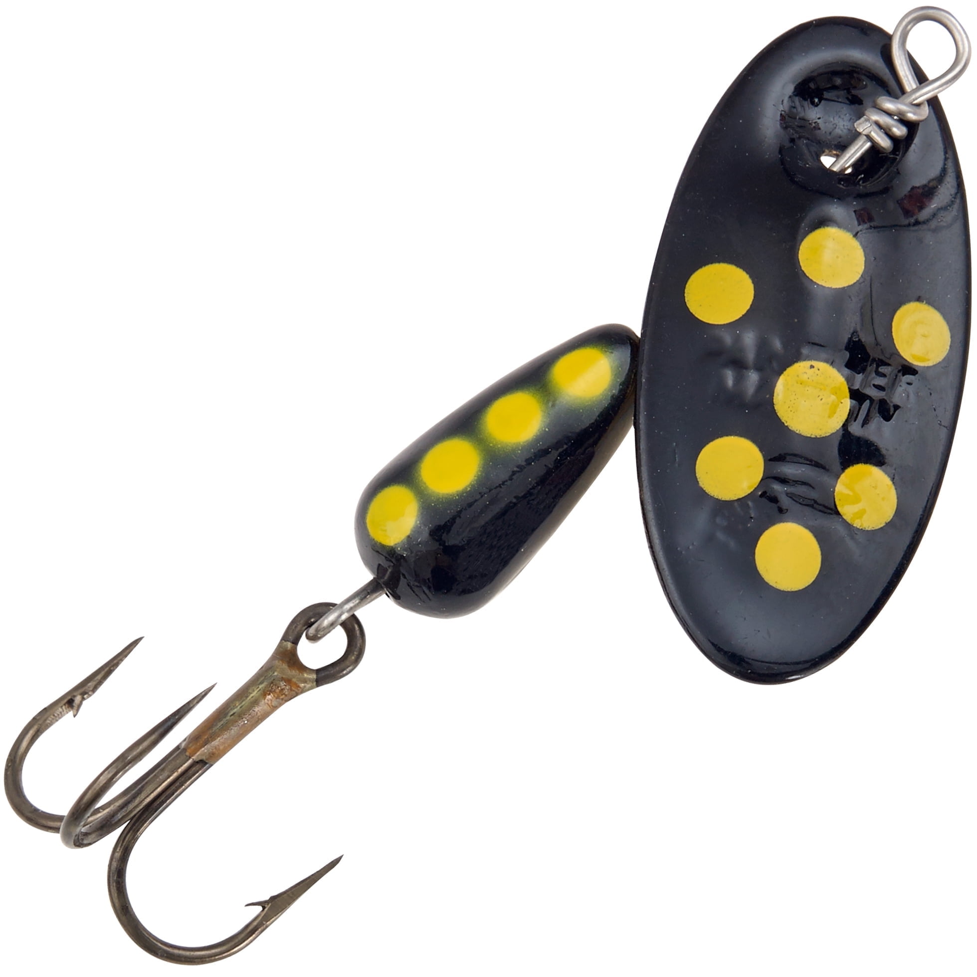 (2 pack) Panther Martin PMSP_4_B Spotted Teardrop Spinners Fishing Lure - Black - 4 (1/8 oz)