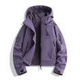 thumbnail image 7 of StSilkitty Full Zip Jacket for Womens Solid Color Long Sleeve Hooded Outerwear Jackets with Pockets Hiking Fishing Coat, 7 of 7