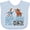 AE-Light Blue, variant on Inktastic Moo Moo I'm 1 with Cute Holstein Cows Boys or Girls Baby Bib