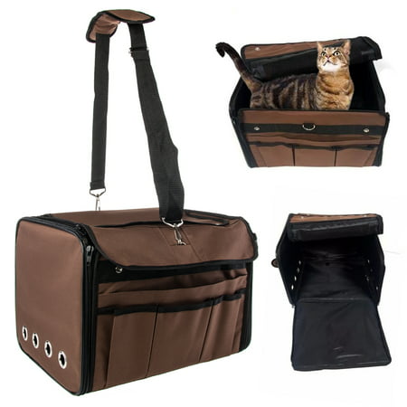 Pet Carrier Travel Bag Small Dogs Cats Airline Approved Animal Crate Under Seat - 0