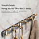 thumbnail image 3 of Naiovety Bathroom Wall Hanger Aluminum Holder with Hardware Towel Adhesive Rack Door Dual 5 Clothes Hook Kitchen Hooks Coat Juegos de accesorios de baño, 3 of 6
