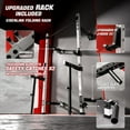 thumbnail image 3 of Eisenlink Foldable Power Cage, 1000LBS Capacity Wall Mounted Squat Rack with Quick Remove Pull-Up Bar, J-Hooks, Landmine, Space-Saving Home Gym (Upgraded Rack, White), 3 of 6