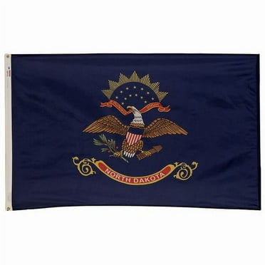 2x3' DURAWAVEZ NORTH DAKOTA NYLON FLAG CH&G