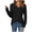 Black-Sweater, variant on Qetyuw Crochet Knitted Sweaters for Women Casual Loose Fit V Neck Jumpers Solid Color Chunky Long Sleeve Pullover Sweater