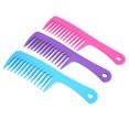 thumbnail image 2 of Peine para el cabello, 3 colores, peine para el cabello rizado con dientes anchos, peine antiestático, multifuncional, 2 of 8