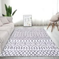thumbnail image 2 of Haperlare Boho Chic Area Rug Tribal Southwestern Low-Pile Rug Non-Shedding Large Rugs for Living Room Bedroom Dining Casual Area Rug, 8'x10', Black/White, 2 of 6
