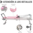 thumbnail image 4 of Cama Pilates Centurfit Reformer Yoga Plegable Fitness 5 Resistencias Color Rosa, 4 of 9