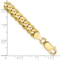 thumbnail image 2 of Primal Gold 14 Karat Yellow Gold 7.25mm Flat Beveled Curb Chain Bracelet, 2 of 10