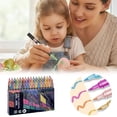 thumbnail image 2 of Brush Markers Pens 96 Colors Both Ends Are Pens 48 Pack Metallic Markers For Cards DIY Doodle Writing Adults Coloring Books Art Scrapbooking（2.5ml） Office Craft Stationery, 2 of 7