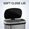 thumbnail image 4 of Bigacc 13 Gallon(50 L) Kitchen Trash Can with Touch-Free & Motion Sensor, Automatic Stainless-Steel Garbage Can, Anti-Fingerprint Mute Designed Trash Bin Brushed Stainless Steel, 4 of 9